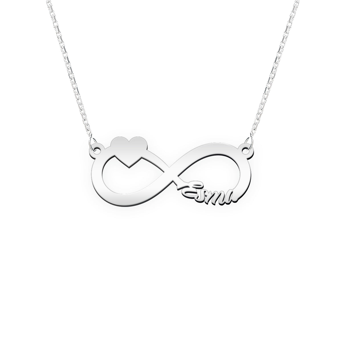 Namenskette mit Infinity Zeichen "Herz Name"