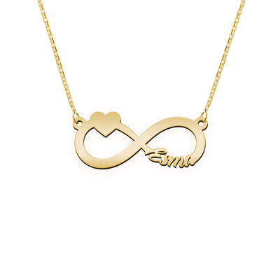 Namenskette mit Infinity Zeichen "Herz Name"