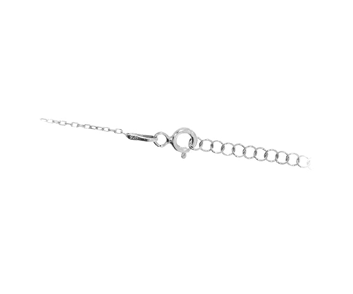 Kette mit Schmetterling Anhänger gefasst mit weißen Zirkonia Steinen Silber