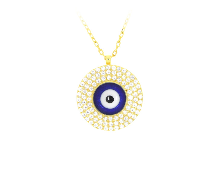 Kette mit Nazar Anhänger Silber (vergoldet)